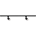 Faretto per sistema a binario ALTEAR, 2x GU10/10W/230V, binario 1 m, nero