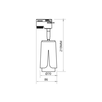 Faretto per sistema a binario FIORE 1xGU10/8W/230V bianco