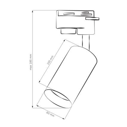 Faretto per sistema a binario MARIBEL 1xGU10/10W/230V bianco