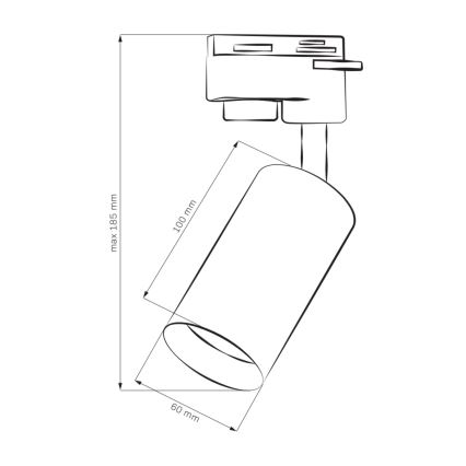 Faretto per sistema a binario MARIBEL 1xGU10/10W/230V nero