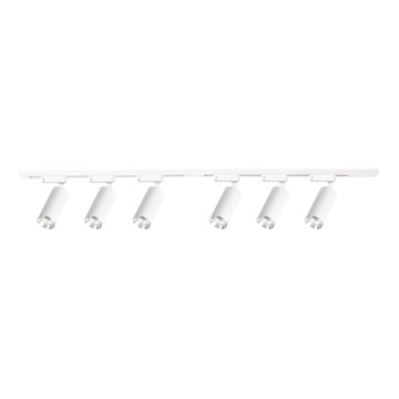 Faretto per sistema a binario MICA 6xGU10/10W/230V bianco/cromo satinato
