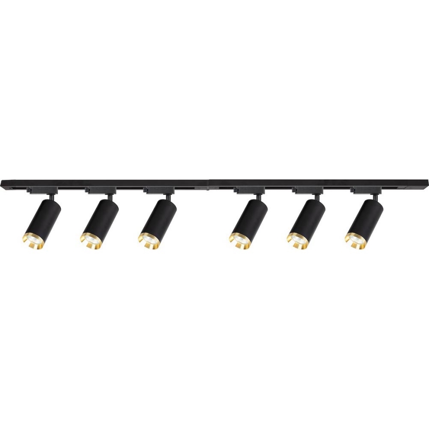 Faretto per sistema a binario MICA 6xGU10/10W/230V nero/oro