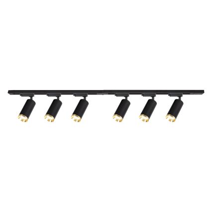 Faretto per sistema a binario MICA 6xGU10/10W/230V nero/oro