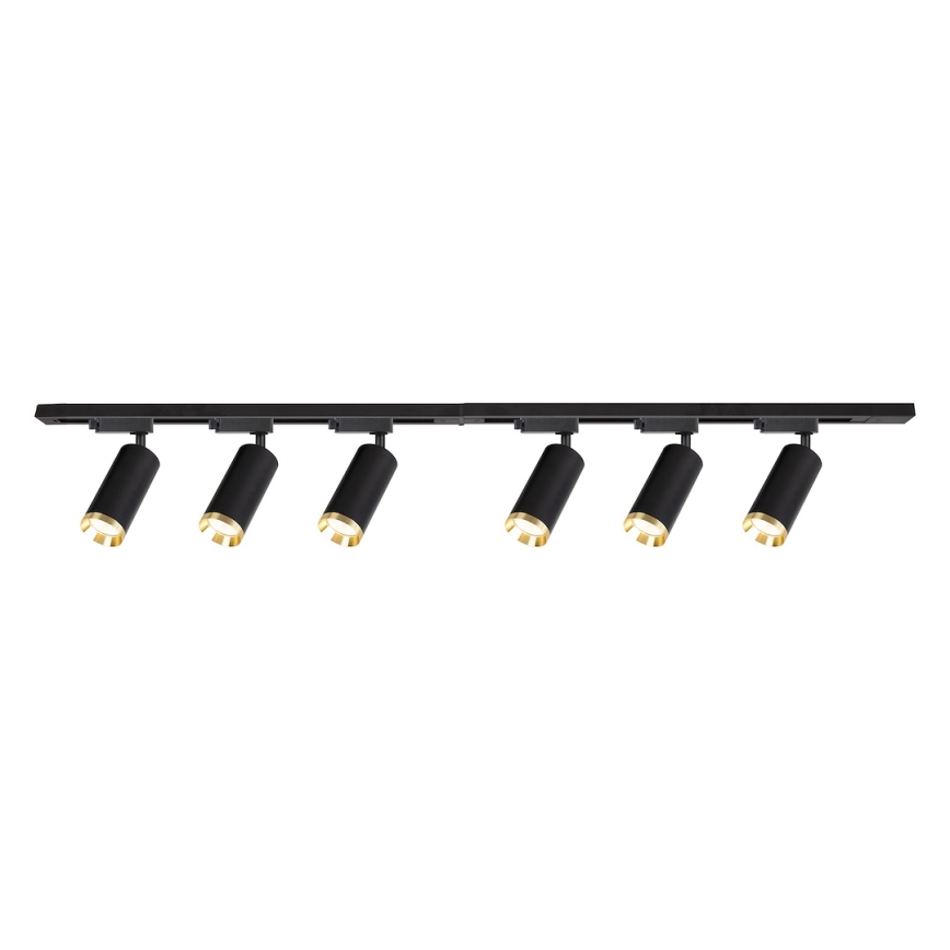 Faretto per sistema a binario MICA 6xGU10/10W/230V nero/oro