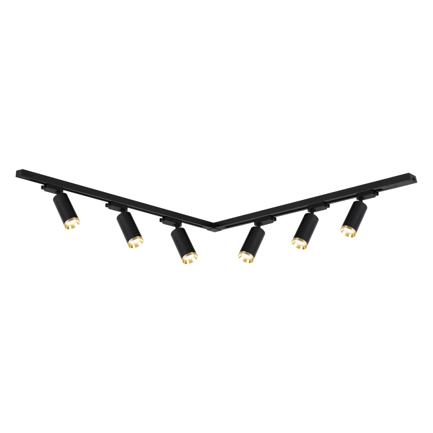 Faretto per sistema a binario MICA 6xGU10/10W/230V nero/oro