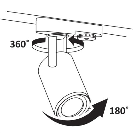 Faretto per sistema a binario MINOR 1xGU10/10W/230V nero