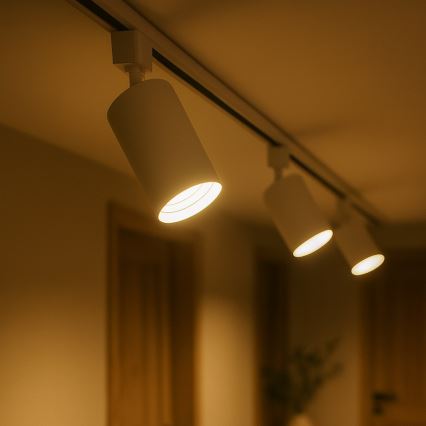 Faretto per sistema a binario monofase TIGER 1xGU10/10W/230V bianco