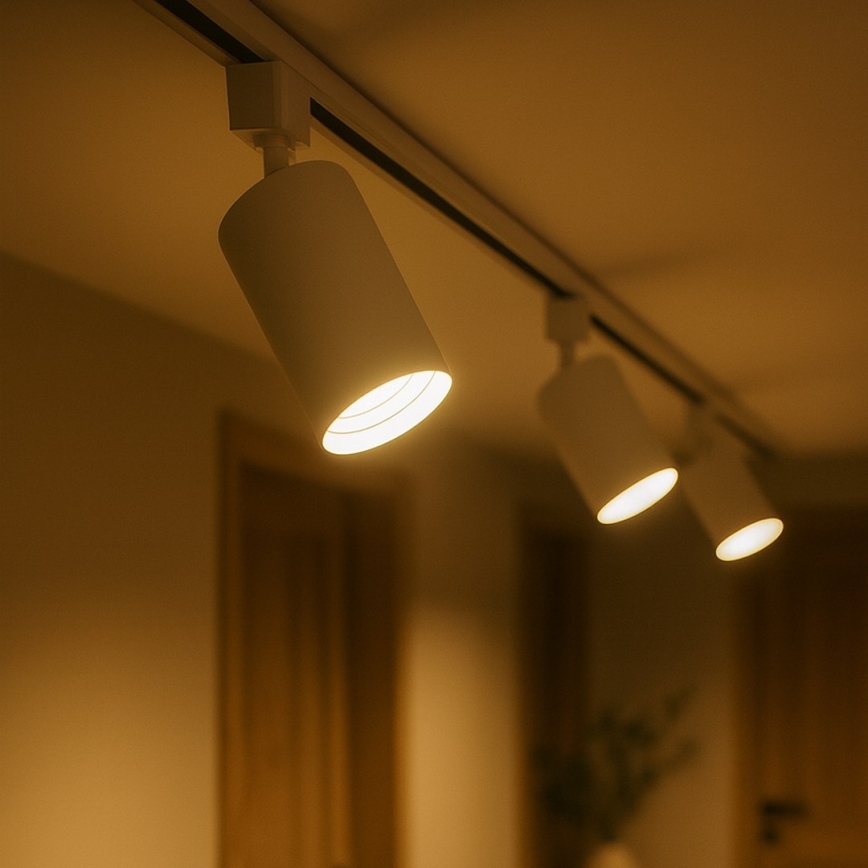 Faretto per sistema a binario monofase TIGER 1xGU10/10W/230V bianco