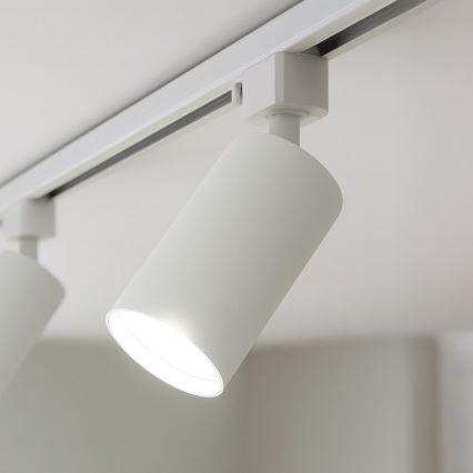 Faretto per sistema a binario monofase TIGER 1xGU10/10W/230V bianco