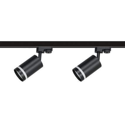 Faretto per sistema a binario PIPE 4xGU10/10W/230V 2x1m nero