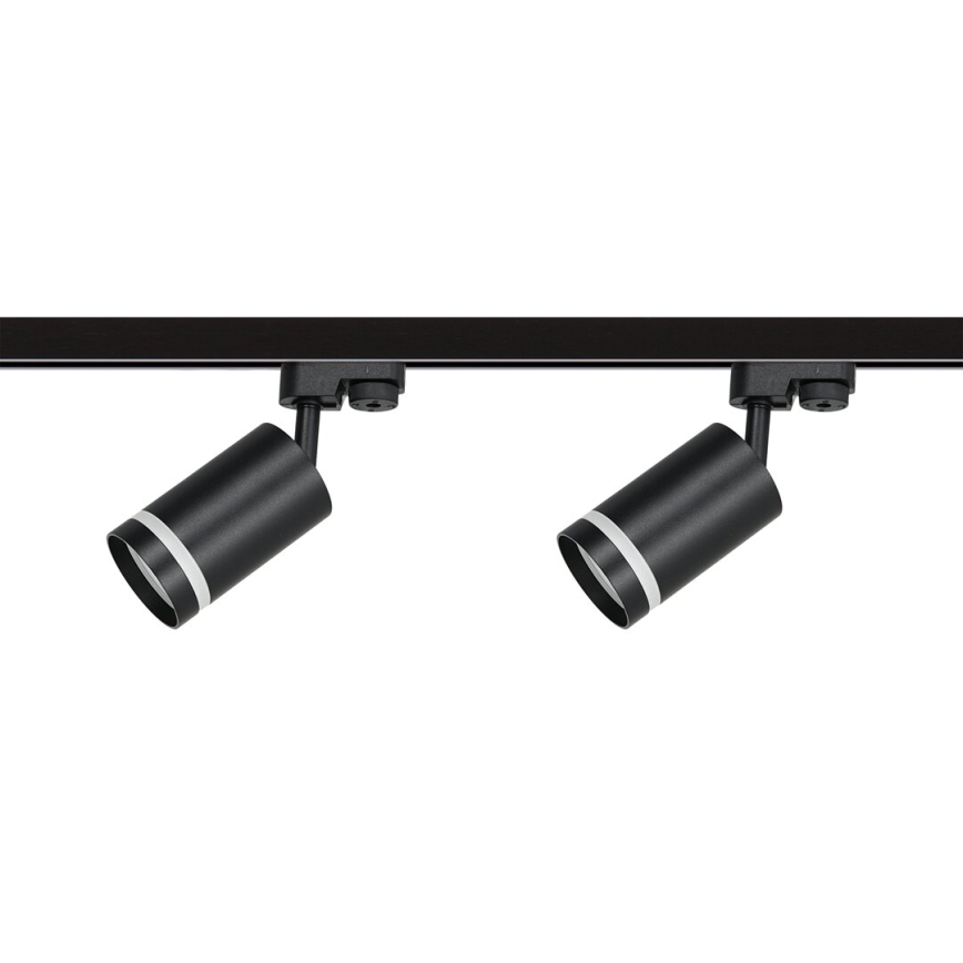 Faretto per sistema a binario PIPE 4xGU10/10W/230V 2x1m nero
