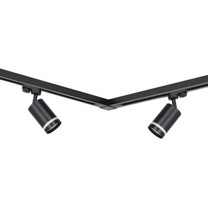 Faretto per sistema a binario PIPE 4xGU10/10W/230V 2x1m nero