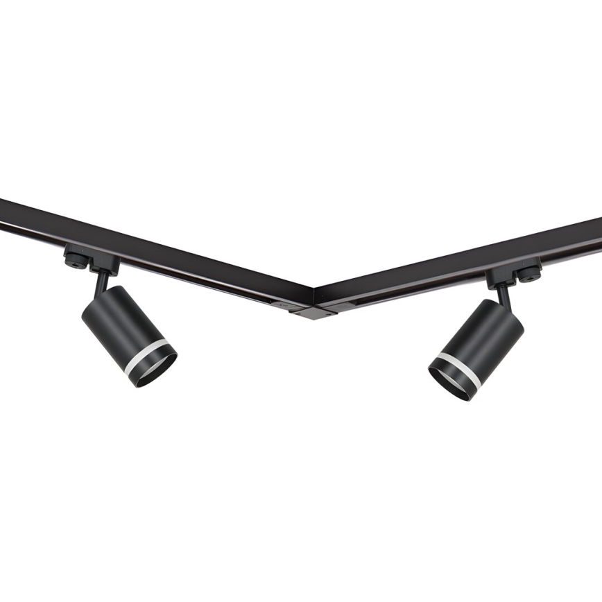 Faretto per sistema a binario PIPE 4xGU10/10W/230V 2x1m nero