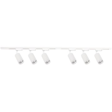 Faretto per sistema a binario PIPE 6xGU10/10W/230V, bianco