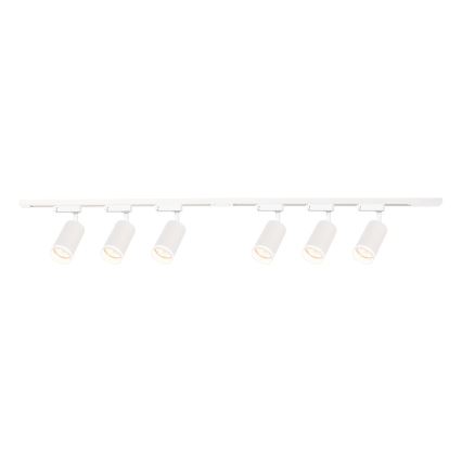 Faretto per sistema a binario PIPE 6xGU10/10W/230V, bianco