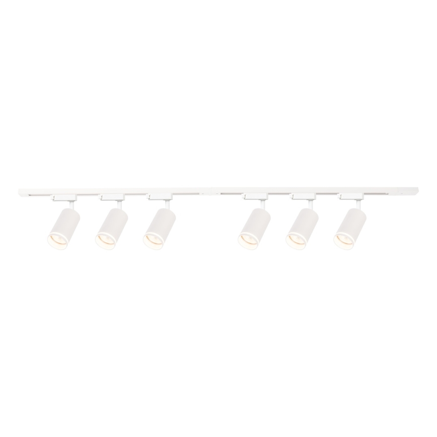 Faretto per sistema a binario PIPE 6xGU10/10W/230V, bianco