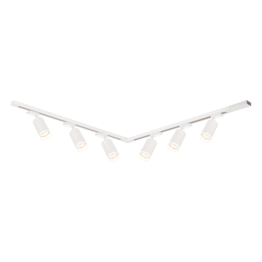 Faretto per sistema a binario PIPE 6xGU10/10W/230V, bianco