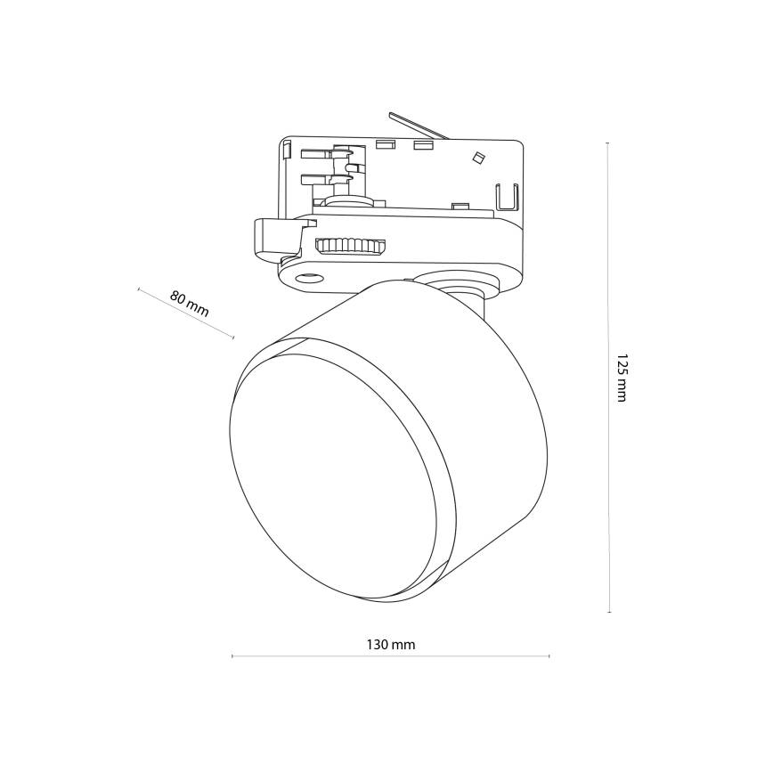 Faretto per sistema a binario trifase TRACER 1xGX53/11W/230V bianco