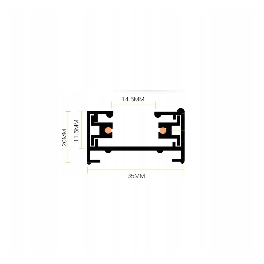 Faretto per sistema binario monofase 1xGU10/10W/230V bianco