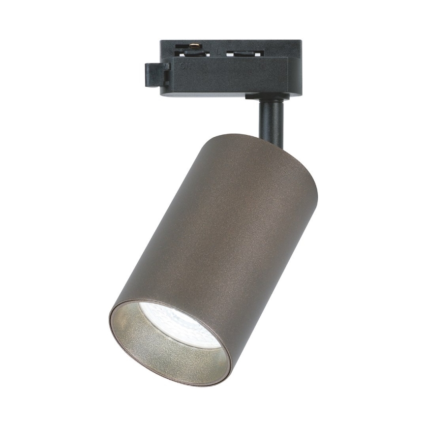 Faretto PIPE per sistema binario monofase 1xGU10/10W/230V marrone