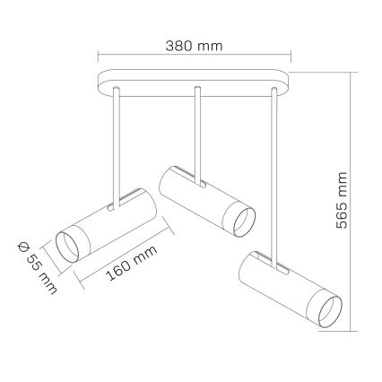 Faretto PORTO 3xGU10/10W/230V bianco