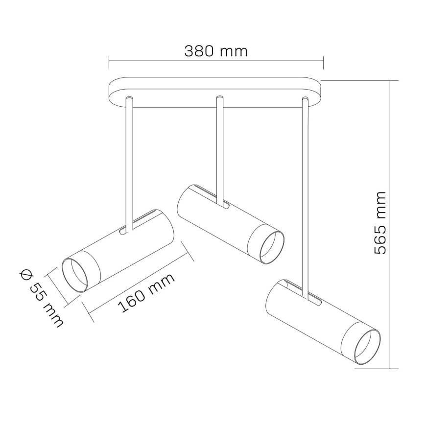 Faretto PORTO 3xGU10/10W/230V bianco
