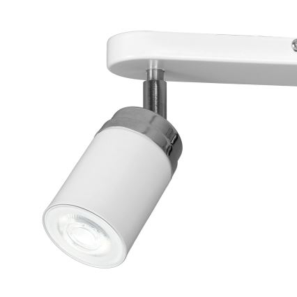 Faretto RENO 2xGU10/8W/230V bianco/cromo lucido