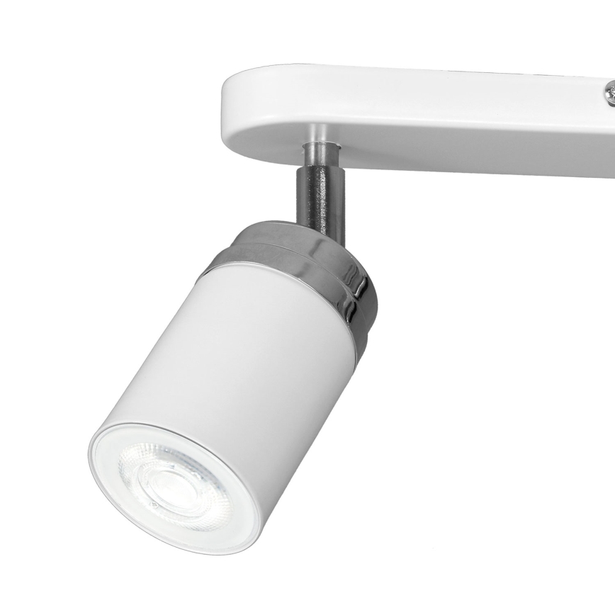 Faretto RENO 2xGU10/8W/230V bianco/cromo lucido