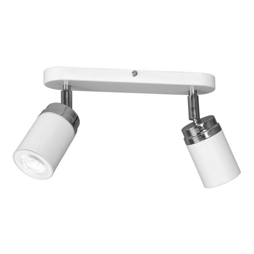 Faretto RENO 2xGU10/8W/230V bianco/cromo lucido