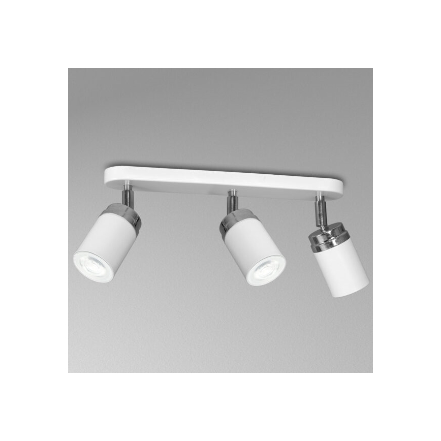 Faretto RENO 3xGU10/8W/230V bianco/cromo lucido