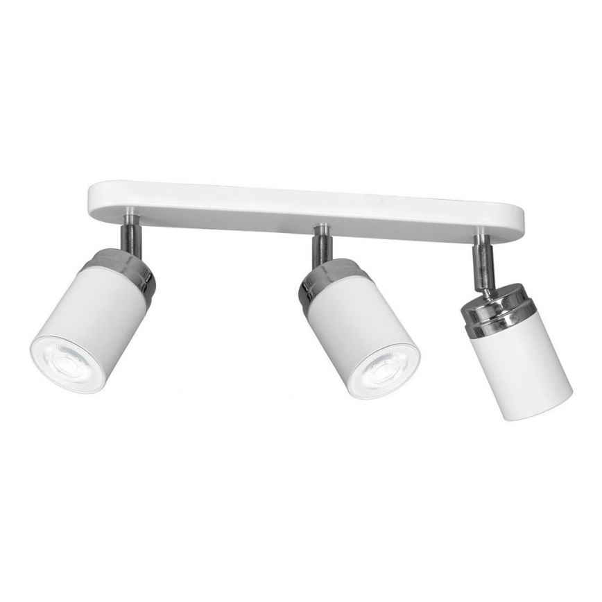 Faretto RENO 3xGU10/8W/230V bianco/cromo lucido