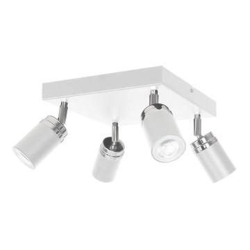 Faretto RENO 4xGU10/8W/230V bianco/cromo lucido