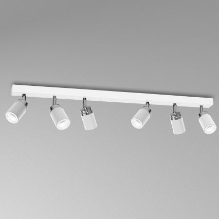 Faretto RENO 6xGU10/8W/230V bianco/cromo lucido