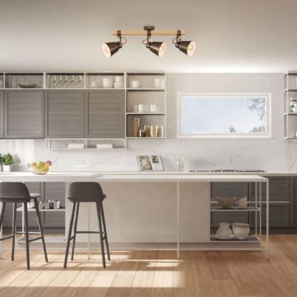 Faretto RETRO 3xE27/40W/230V marrone