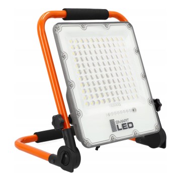 Faretto ricaricabile a LED con stativo, 100W/3,2V, 5000K, 5000 mAh, IP65, arancione