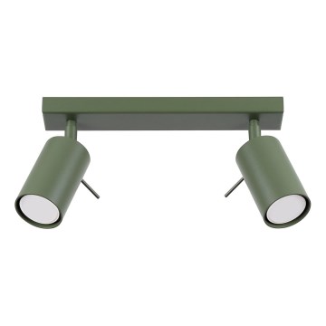 Faretto RING 2xGU10/10W/230V verde