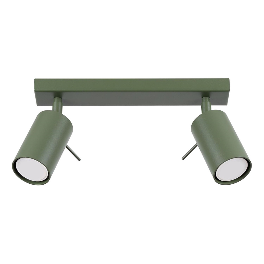 Faretto RING 2xGU10/10W/230V verde