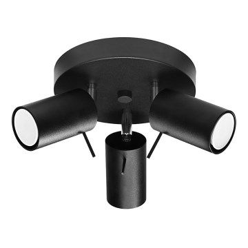 Faretto RING 3xGU10/10W/230V nero