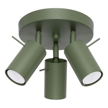Faretto RING 3xGU10/10W/230V verde