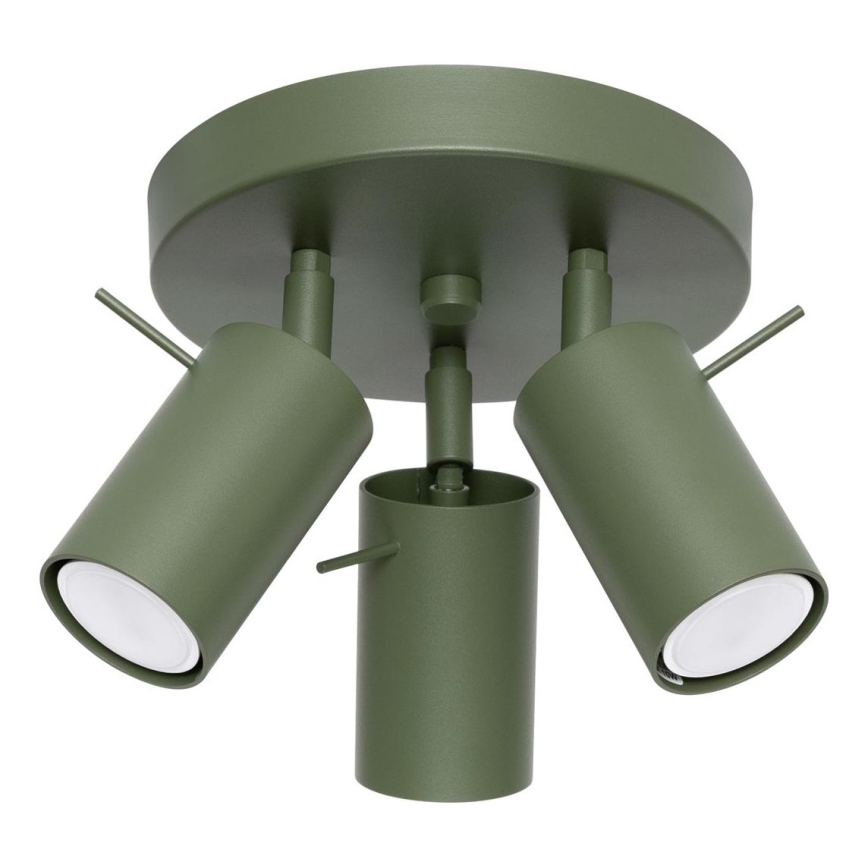 Faretto RING 3xGU10/10W/230V verde
