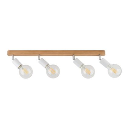 Faretto SIMPLY WOOD 4xE27/15W/230V