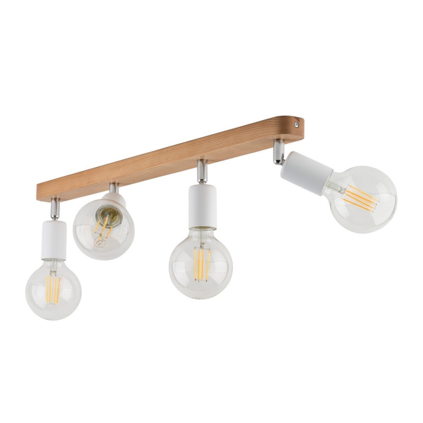 Faretto SIMPLY WOOD 4xE27/15W/230V