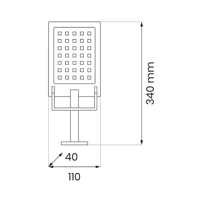 Faretto solare LED con sensore ADIK LED/1,2W/3,7V 1200 mAh 6500K IP44