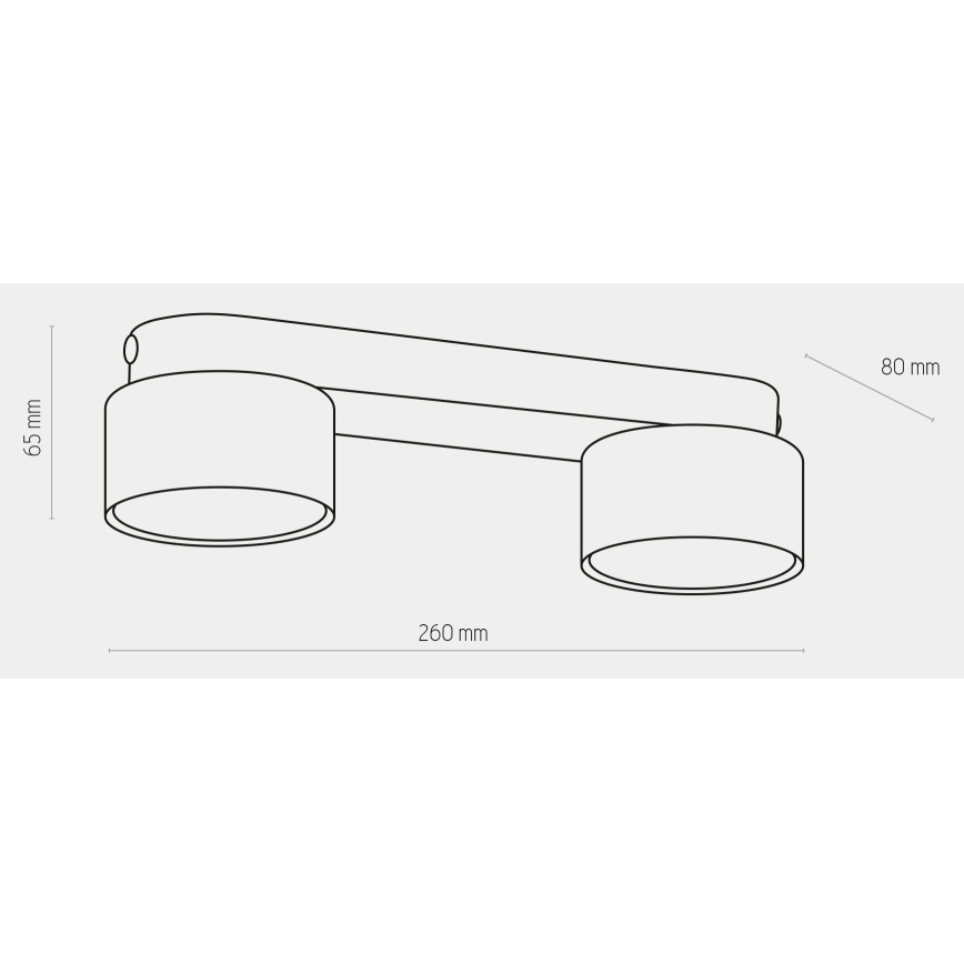 Faretto SPACE GOLD 2xGX53/15W/230V
