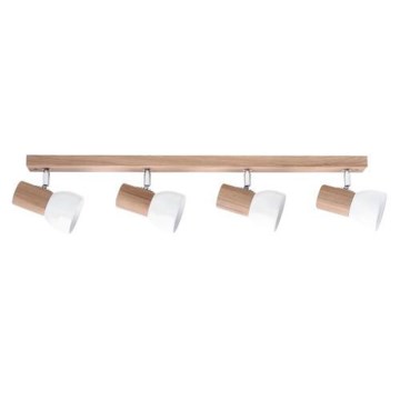 Faretto SVENDA 4xE27/60W/230V rovere/bianco