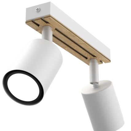 Faretto TERRA 2xGU10/8W/230V bianco/quercia