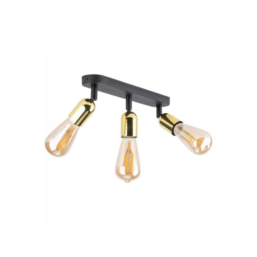 Faretto TOP 3xE27/15W/230V nero/oro