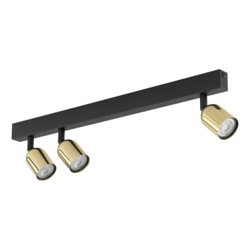 Faretto TOP 3xGU10/10W/230V nero/oro