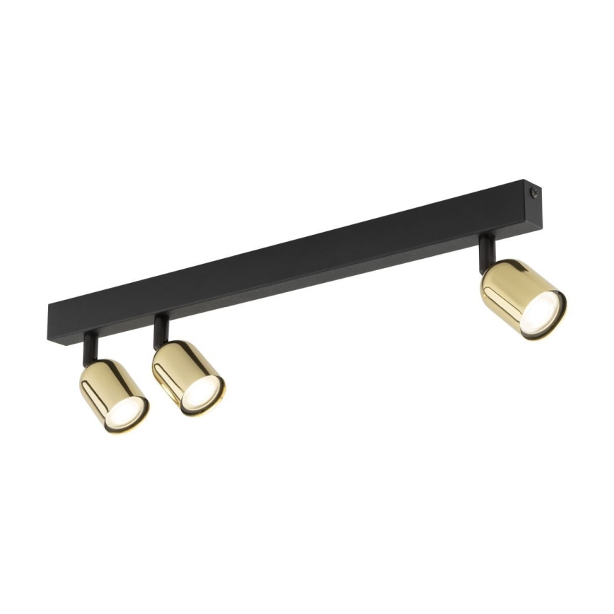Faretto TOP 3xGU10/10W/230V nero/oro