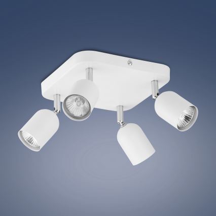 Faretto TOP 4xGU10/10W/230V bianco